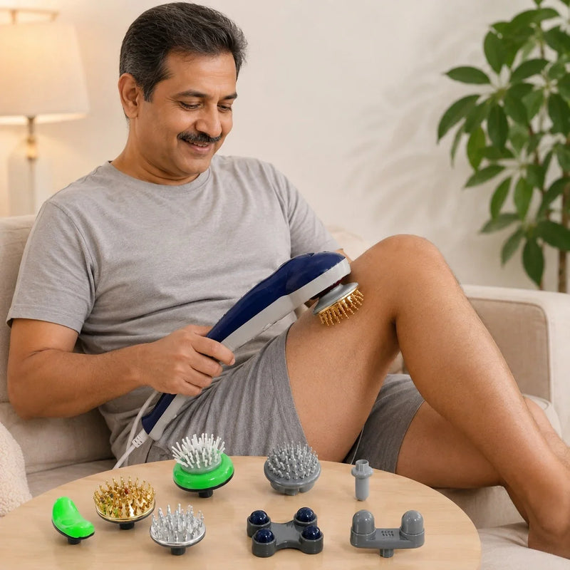 Massage Vibration Machine Body Massager Handheld for Men Pain Relief in Neck Shoulder Back Thigh Calf & Foot JSB HF141