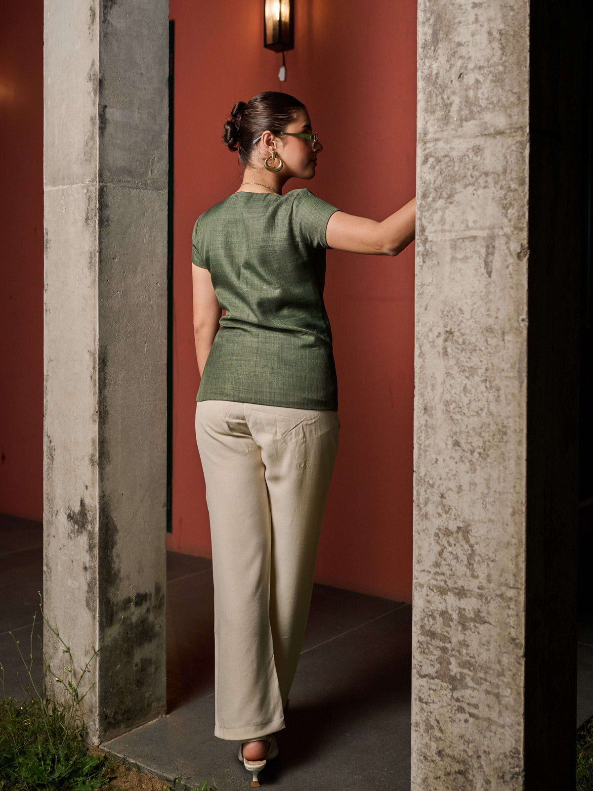 Position Forest Olive Vest & Trouser Set