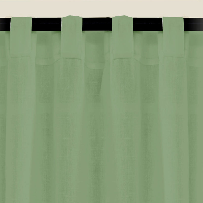 Fort Absolute - Back Tab Solid Sheer Curtain (Mint Green)-2