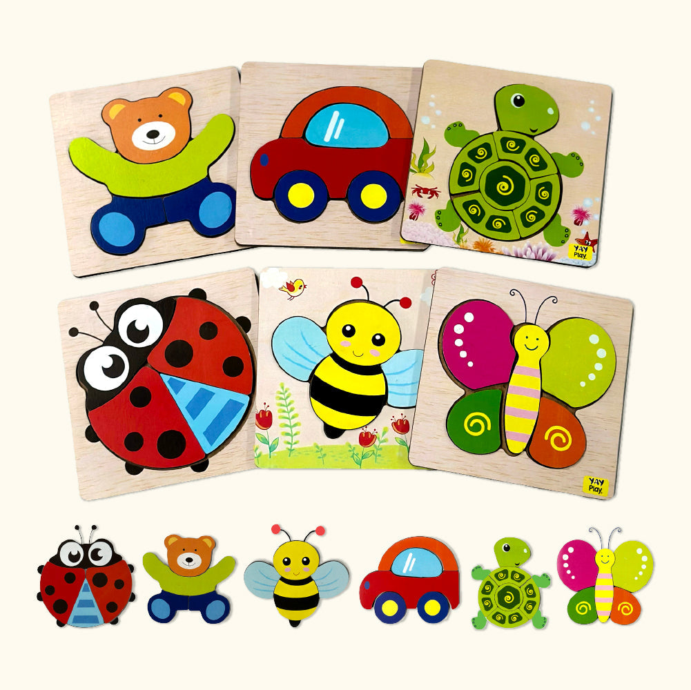 YaY Play Montessori Animal Puzzle Pack