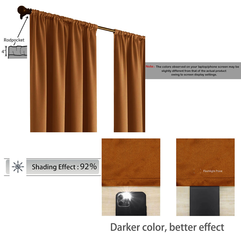 Fort Essential - Rod Pocket Blackout Curtain (Mustard)-2