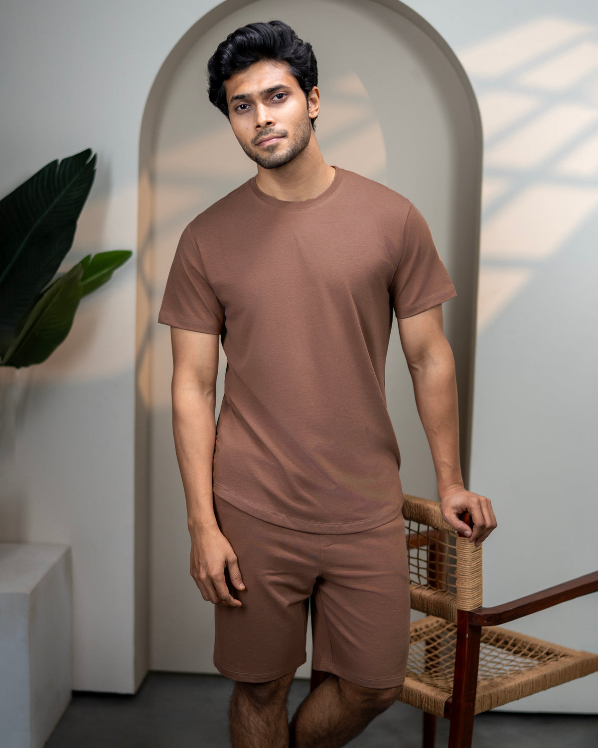 Hushy Bamboo Shorts  (Mystic Brown)