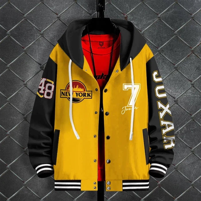 NEW YORK J VARSITY HOOD JACKET