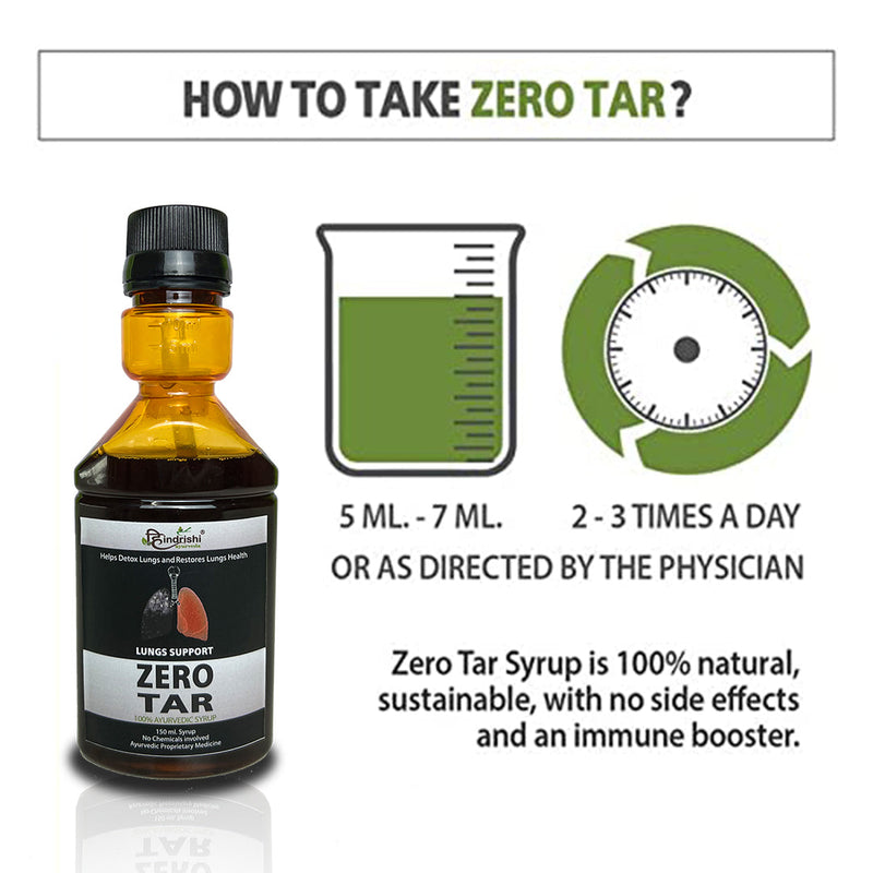 Hindrishi Zero tar Syrup for Lungs and Respiratory Tract Detox (150 ml each bottle)-6