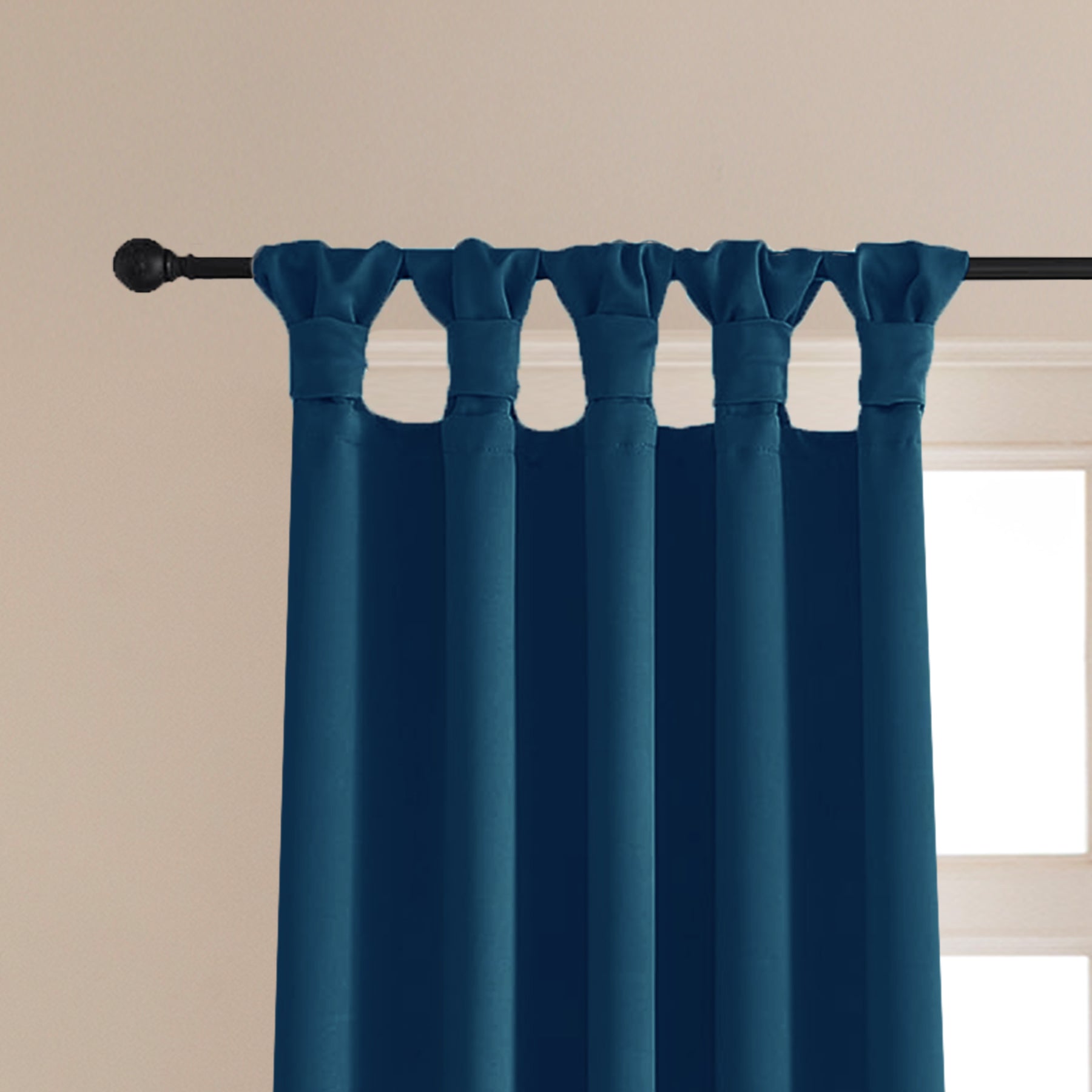 Fort Essential - Twist Tap Top Blackout Curtain (Navy Blue)-2