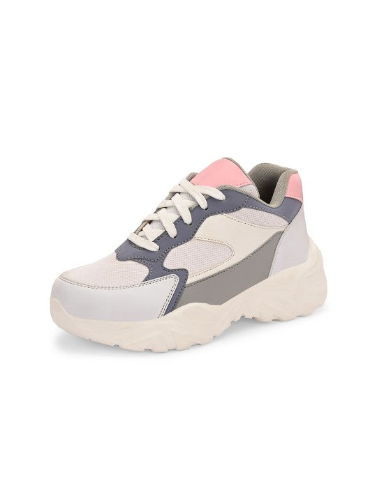El Paso Women Colourblocked Lightweight Sneakers-4