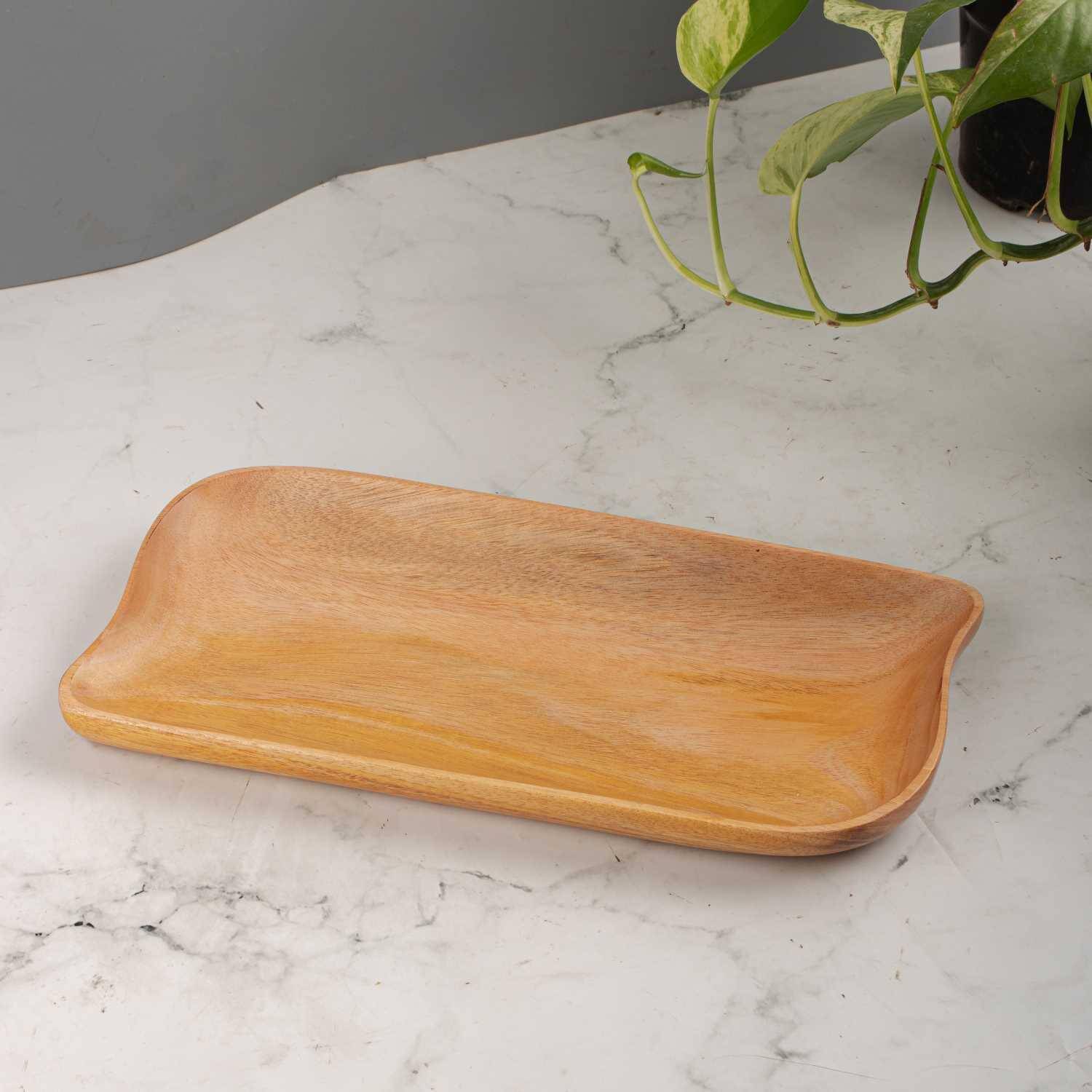 Neem Wood Rectangle Platter-3