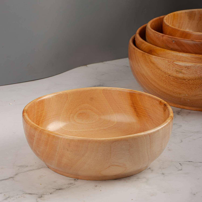 Neem Wood Serving Bowl-6