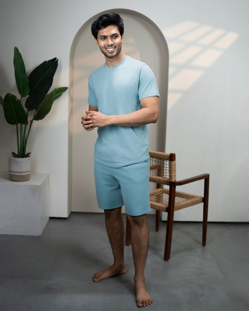 Hushy Bamboo Shorts  (Nile Blue)