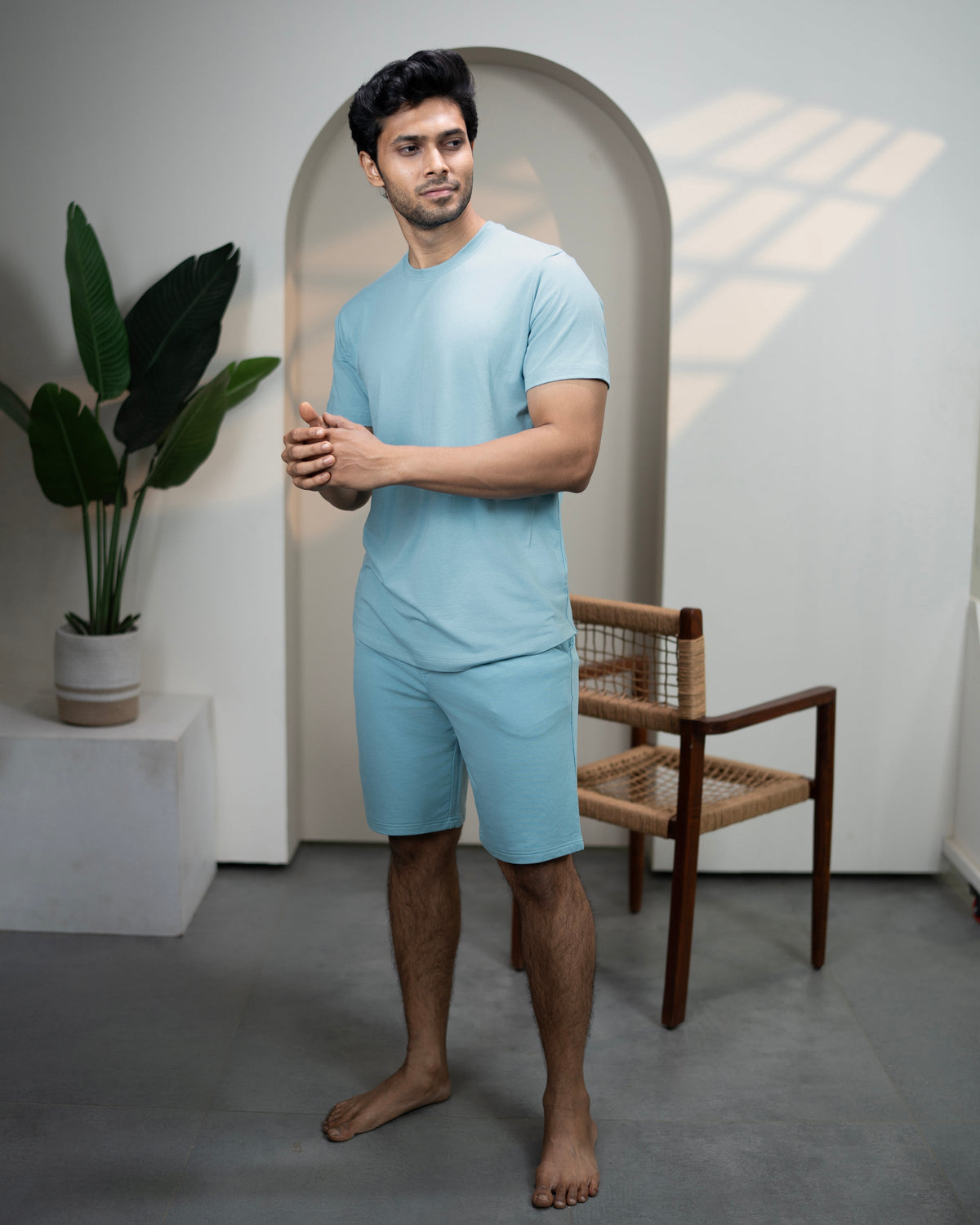 Hushy Bamboo Shorts  (Nile Blue)