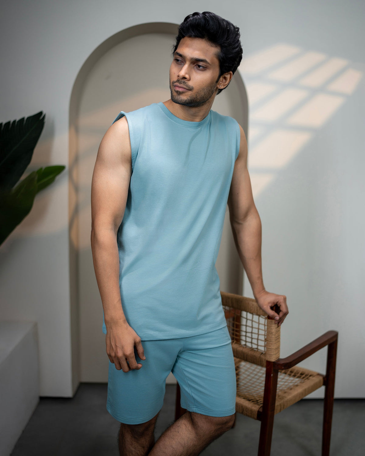 Hushy Bamboo Shorts  (Nile Blue)