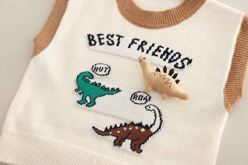Boys 3 Piece Imported Cream Cord Set [BT-5K-6884] [1 - 5Years]