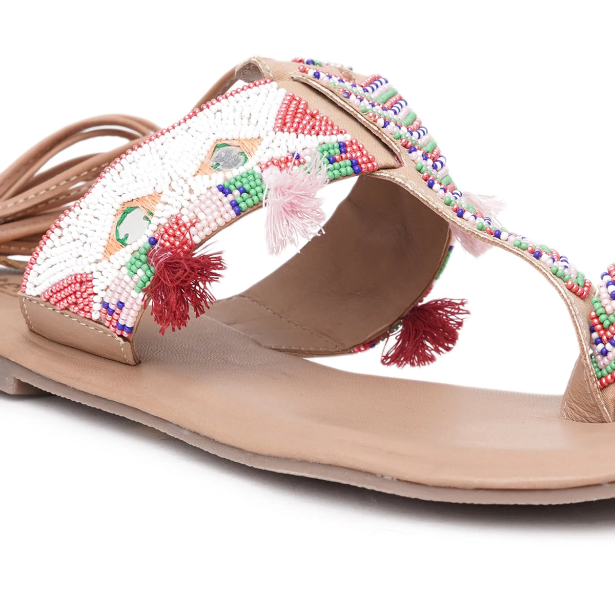 Stelway Exclusive Leather Lace up Flats-7