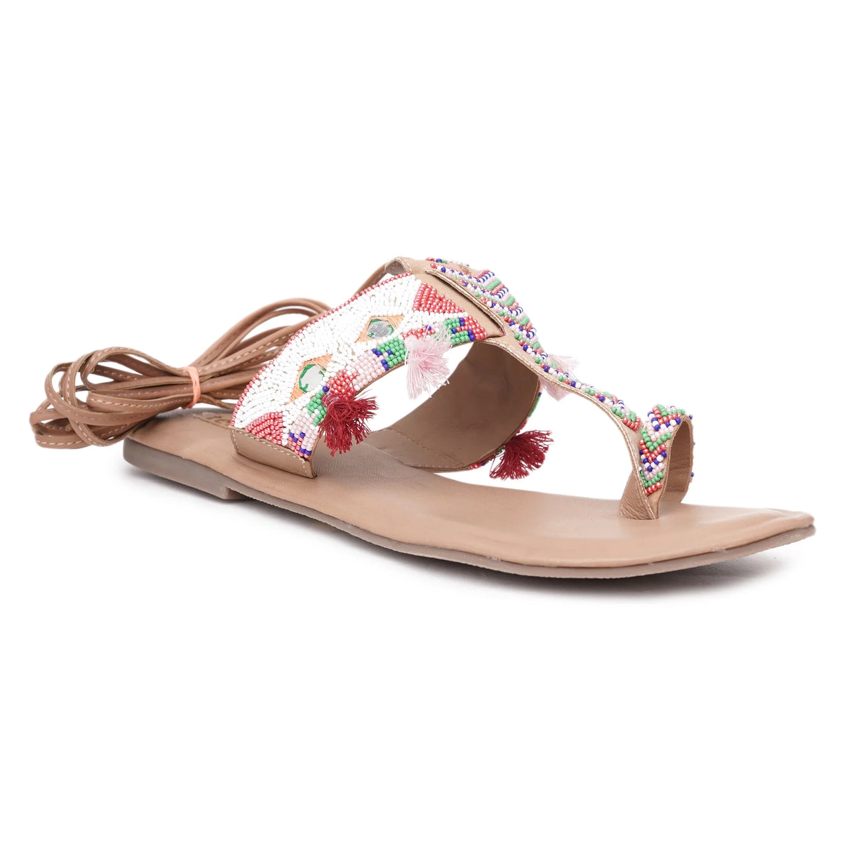 Stelway Exclusive Leather Lace up Flats-8