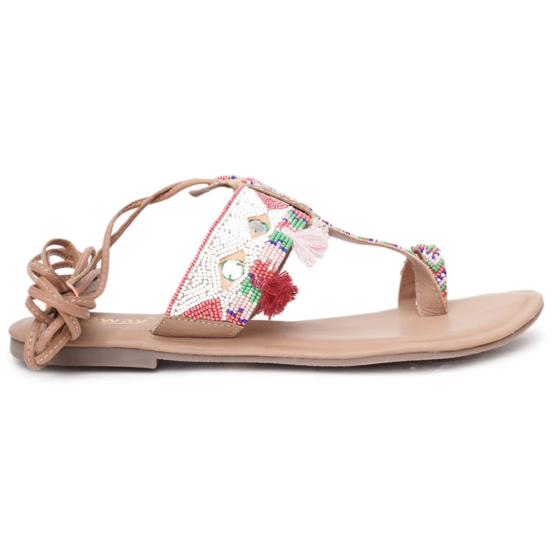 Stelway Exclusive Leather Lace up Flats-6