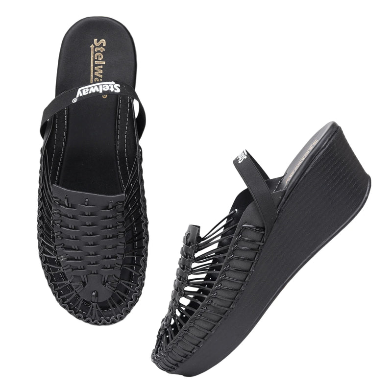 Stelway Exclusive all Black Wedges-7