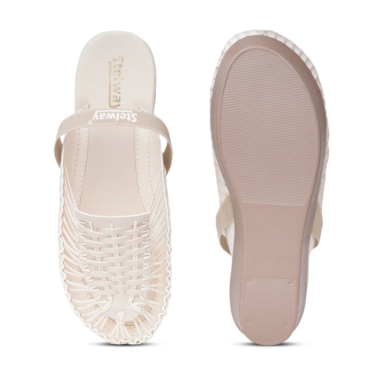 Stelway Exclusive Off White Wedges-6