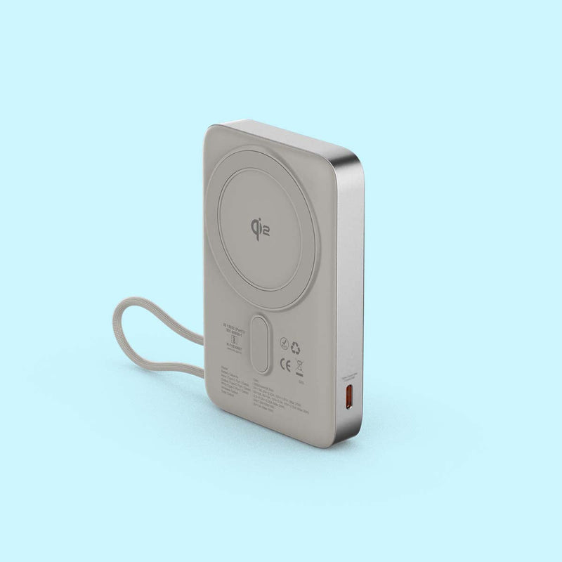 Odin 10,000mAh Qi2 MagSafe Wireless Powerbank with Built-In Type-C Cable