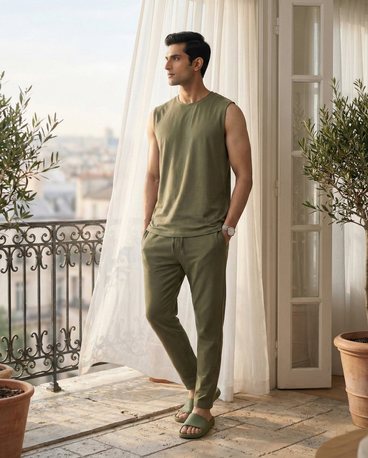 Urbanite Bamboo Pant  (Olive Green)