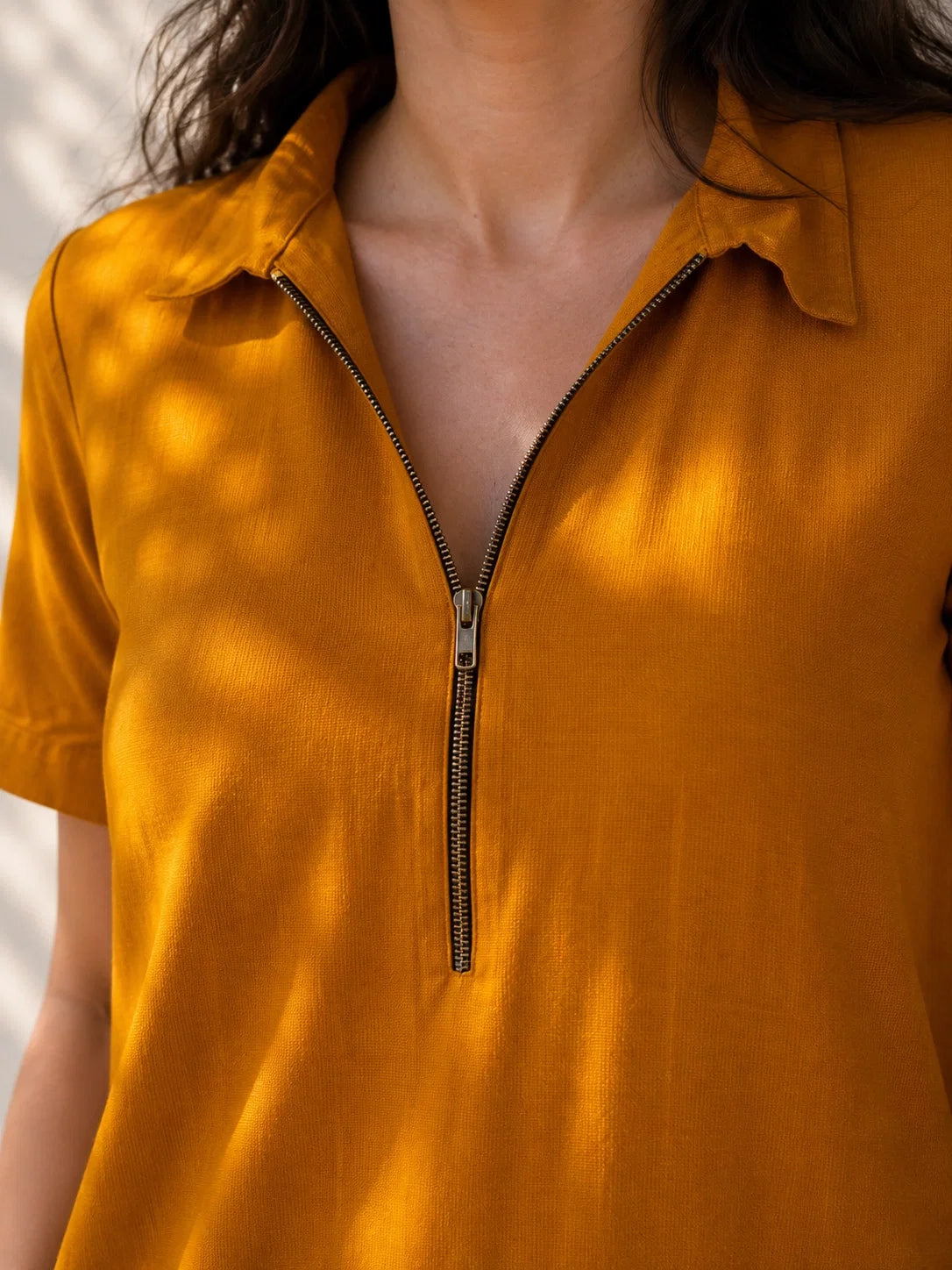 Burnt Orange Embroidered Dress