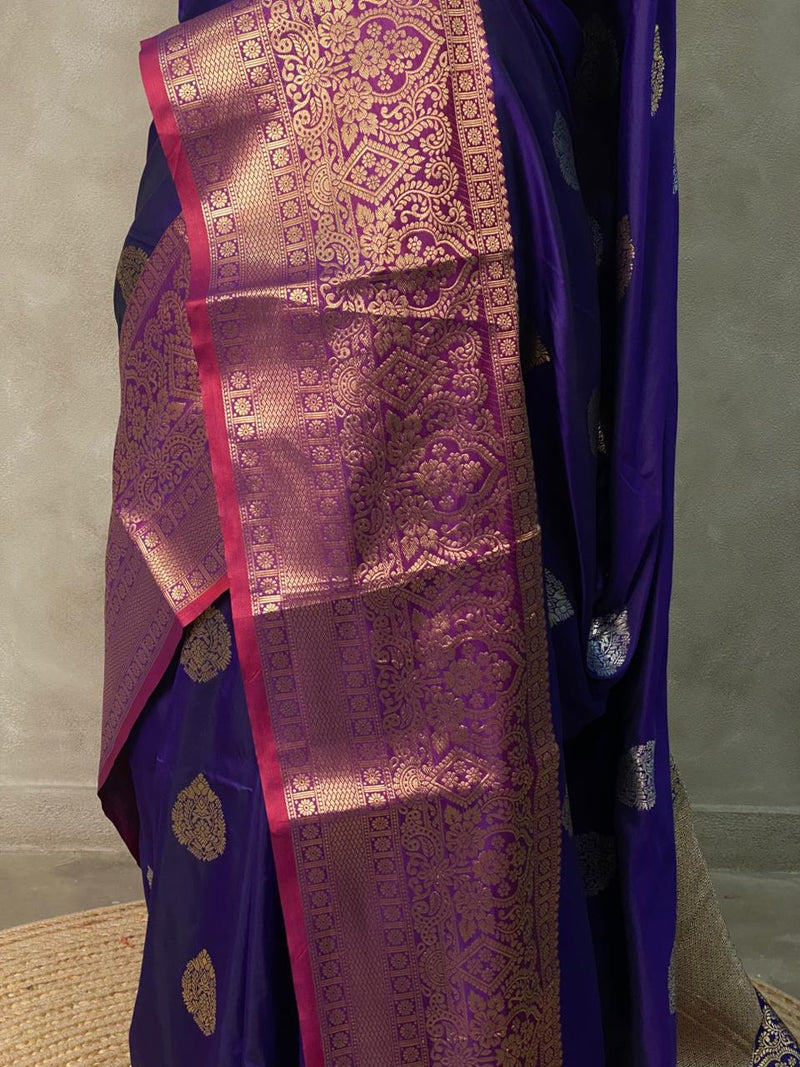 Royal Blue Banarasi saree -BSP3