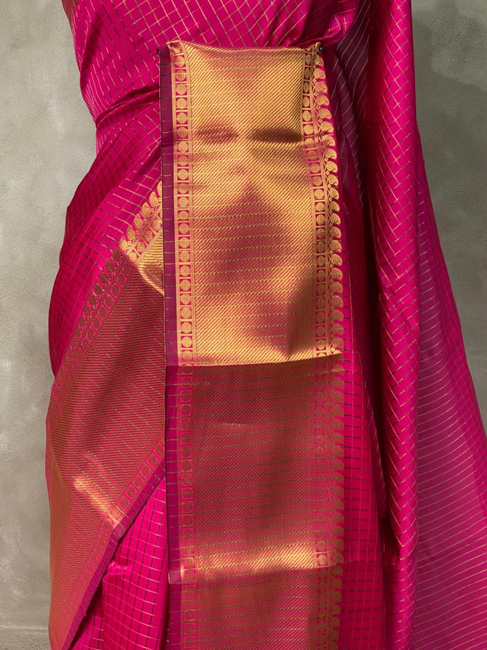 Rani Pink banarasi silk  saree - AISHDD-RUK
