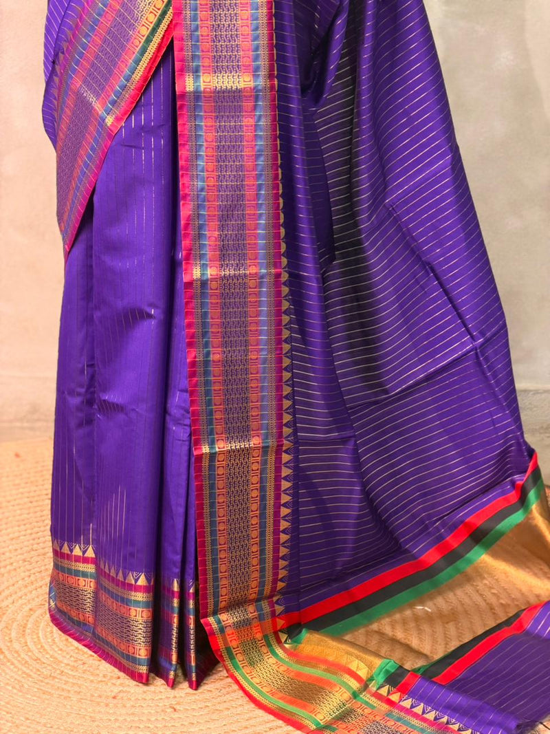 Violet Banarasi silk saree -AISH-IH
