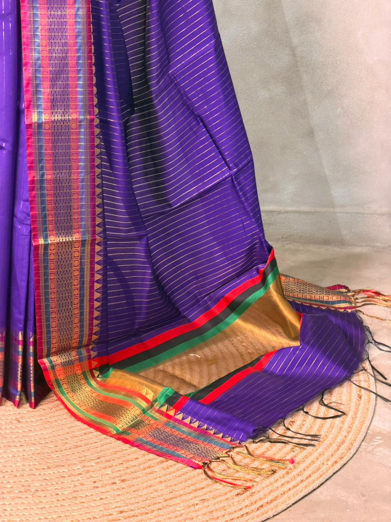 Violet Banarasi silk saree -AISH-IH