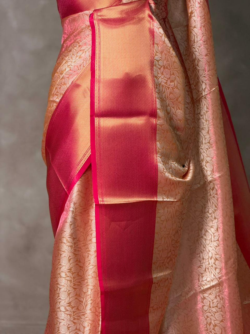 Pink and magenta Banarasi silk saree -LZ12B