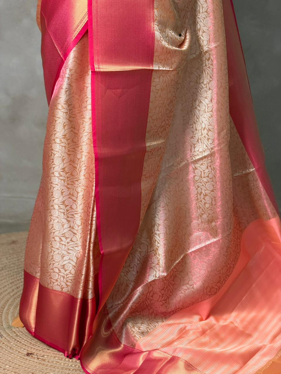Pink and magenta Banarasi silk saree -LZ12B