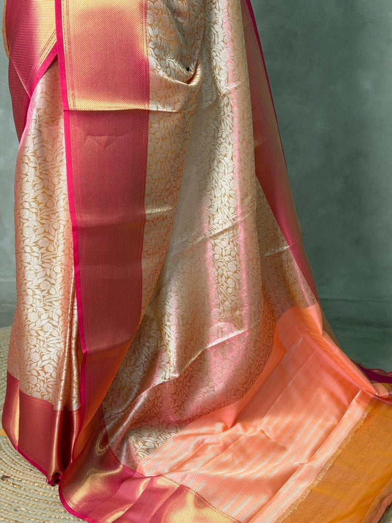 Pink and magenta Banarasi silk saree -LZ12B