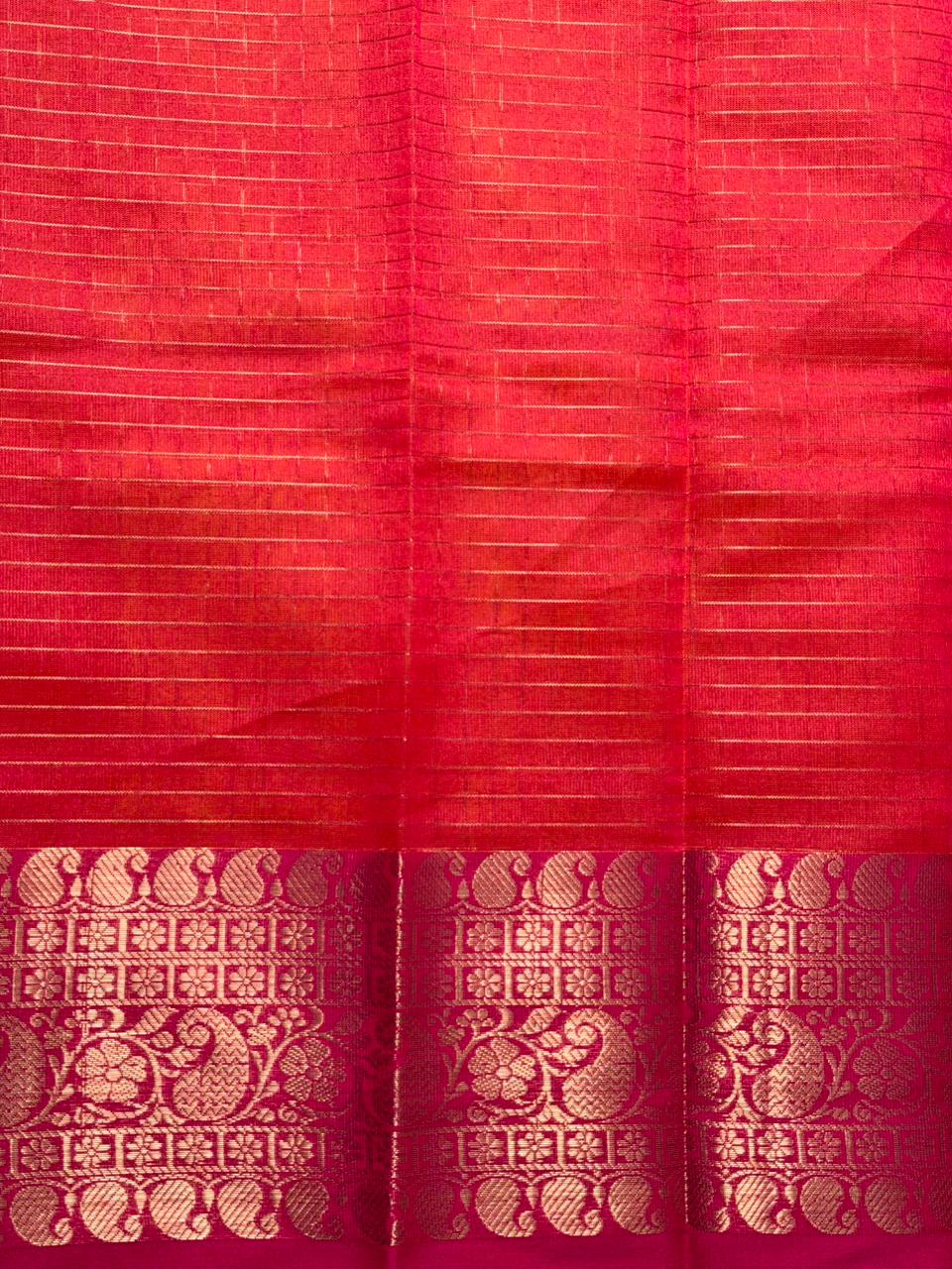 Yellow and Rani pink semi banarasi silk saree- AISHYR