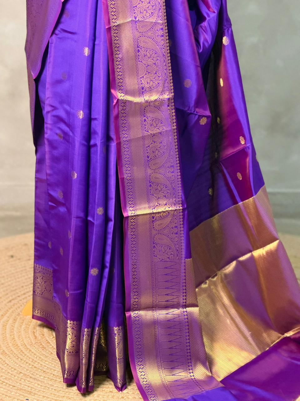 Violet Banarasi silk saree -RUK45C-FAZ