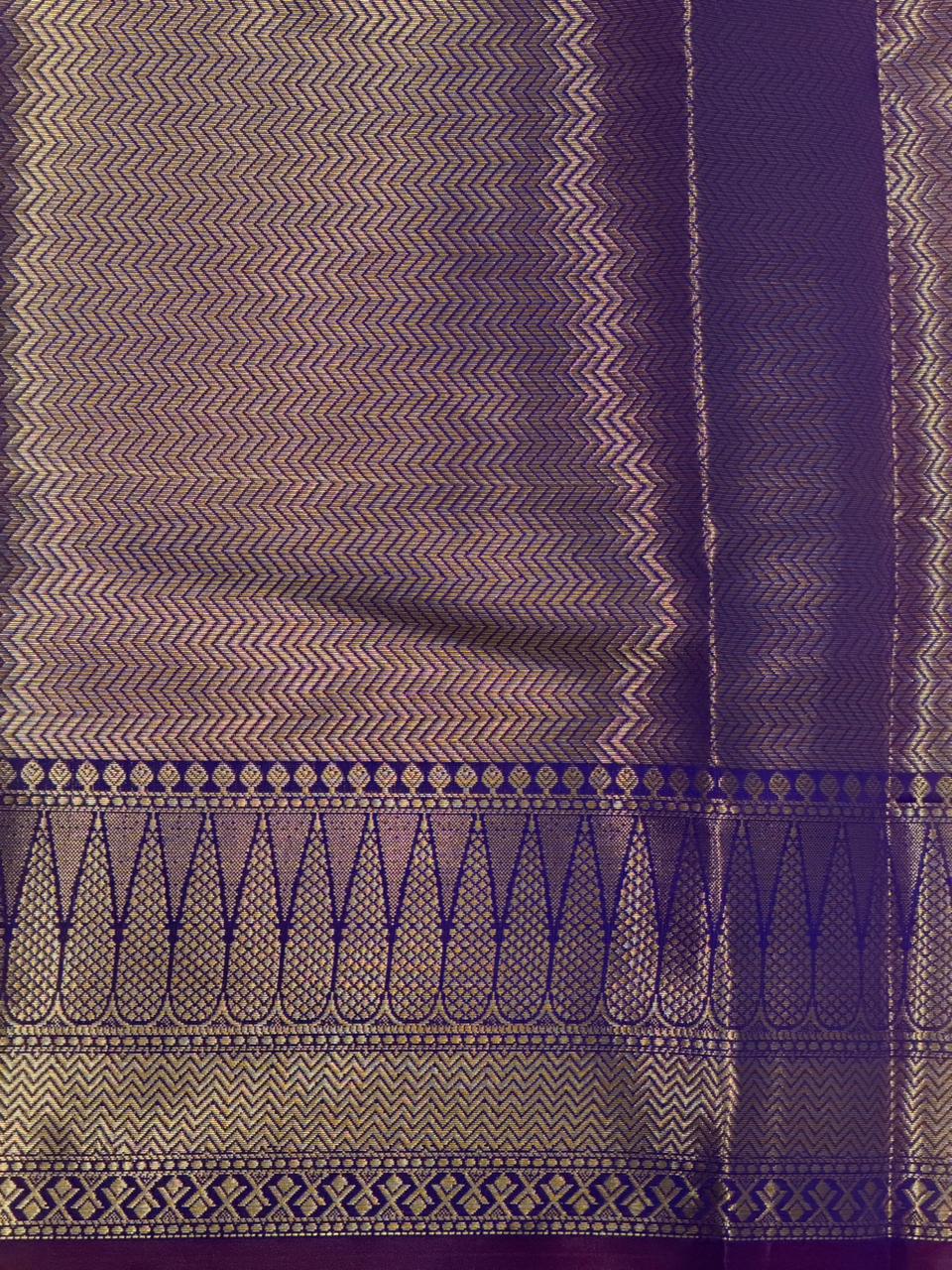 Violet Banarasi silk saree -RUK45C-FAZ