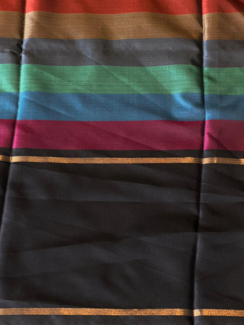 Black Semi banarasi silk saree - PIH90