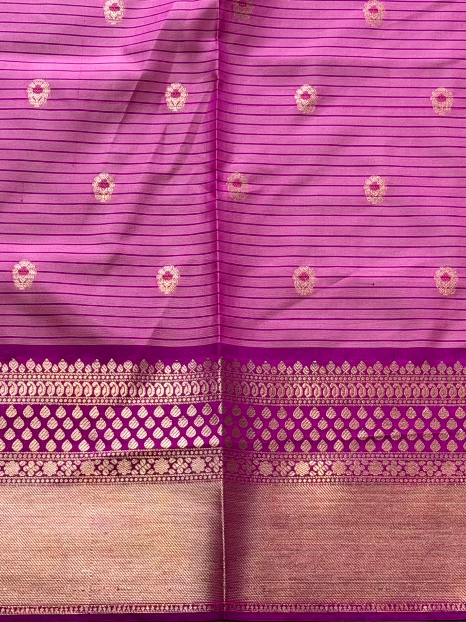 Nude Shade Semi banarasi silk  saree -PFAZ4