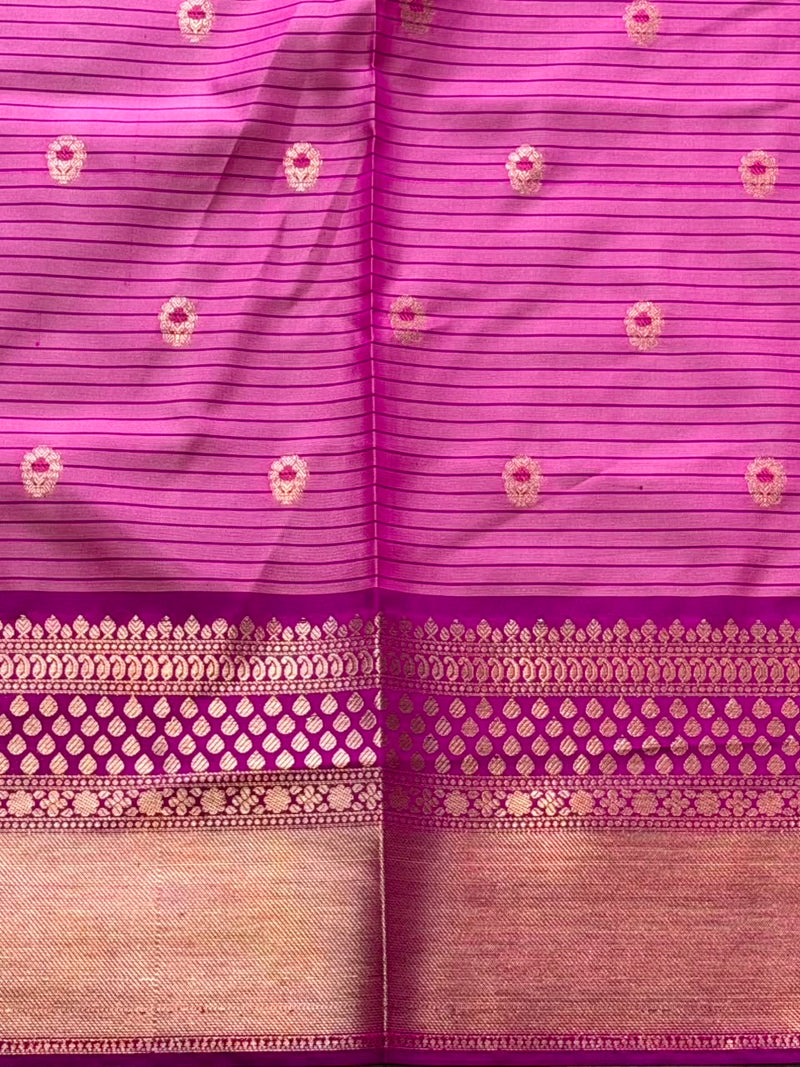 Nude Shade Semi banarasi silk  saree -PFAZ4