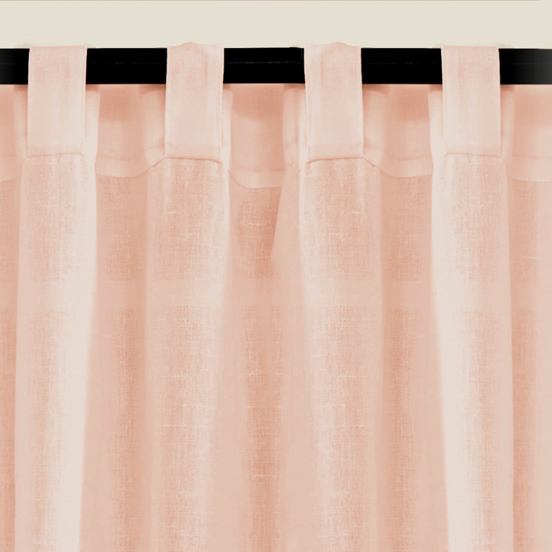 Fort Absolute - Back Tab Sheer Curtain (Peach)-2