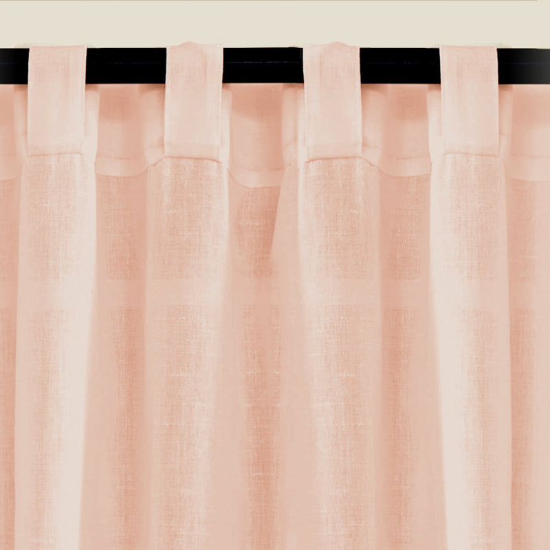 Fort Absolute - Back Tab Sheer Curtain (Peach)-2
