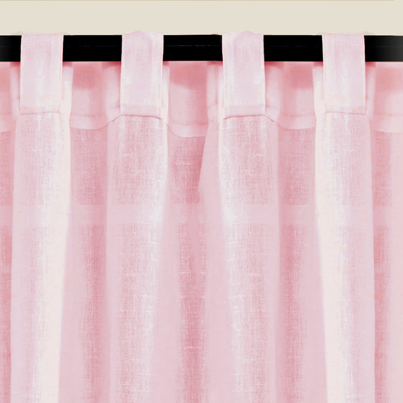 Fort Absolute - Back Tab Solid Sheer Curtain (Pink)-2