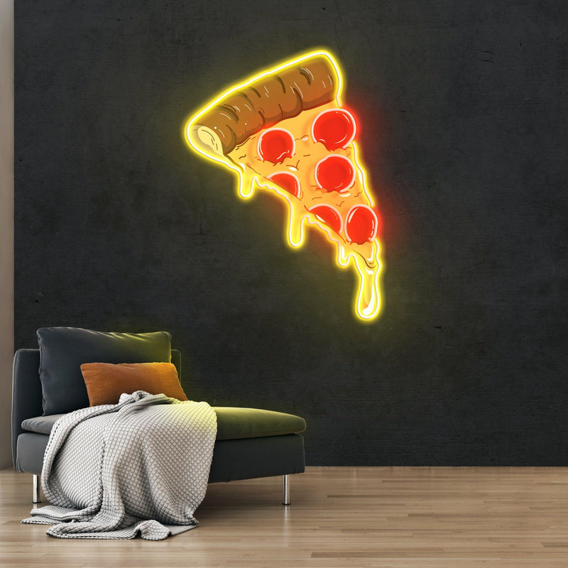 Pizza Neon Sign – Acrylic Artwork | LED Wall Decor for Cafe & Restaurant - LED Neon Sign