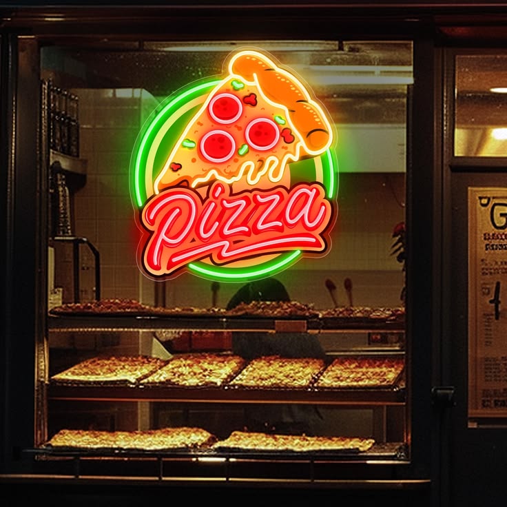 Pizza Neon Sign – LED Pizza Wall Light for Pizzeria, Restaurant & Café-1