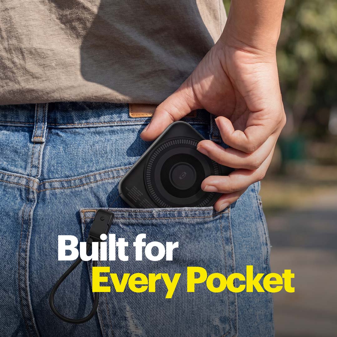 Omni Go 10000mAh Magnetic Wireless Powerbank with Built-in Type-C Cable