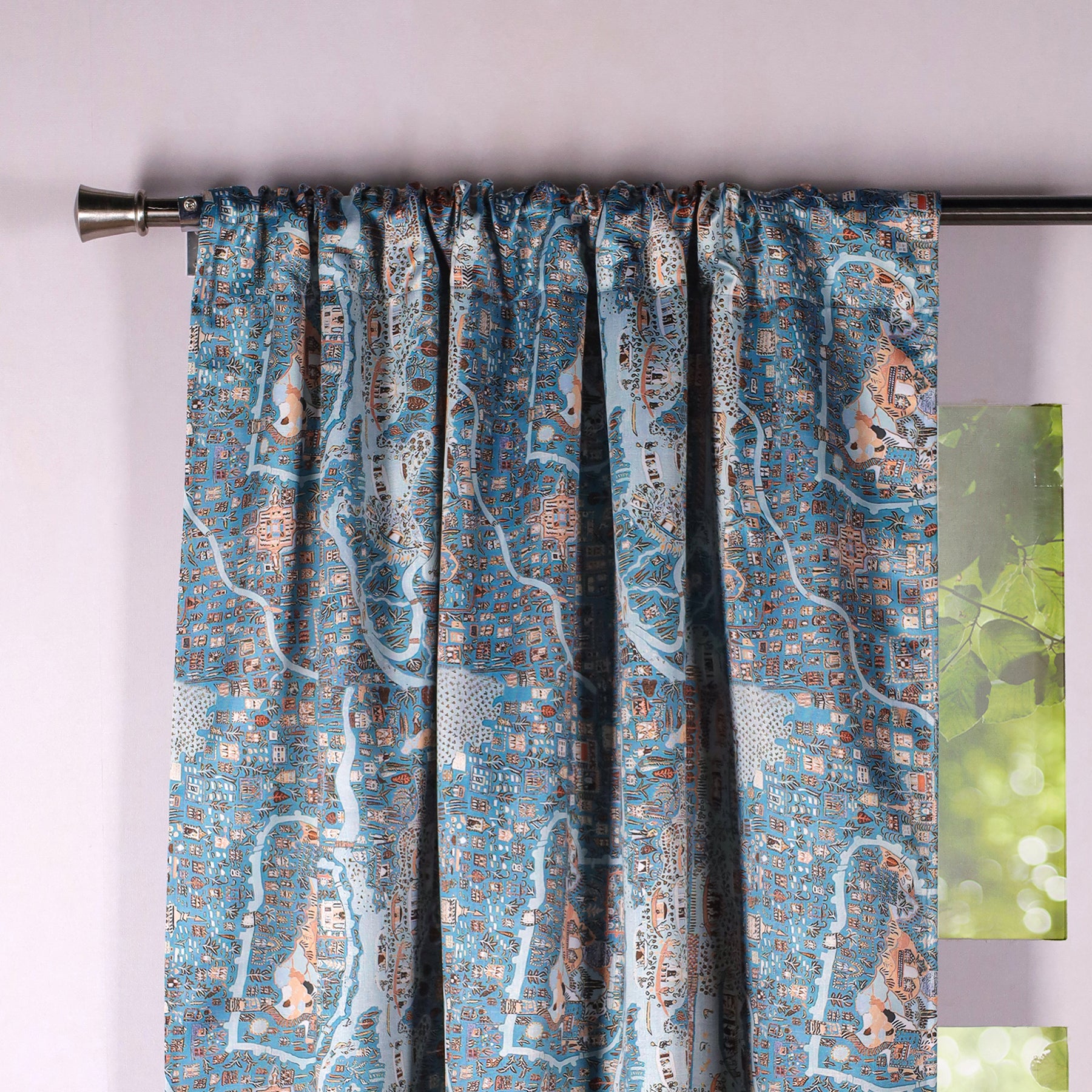 Imprimer River Village - Rod Pocket DP Curtain-2