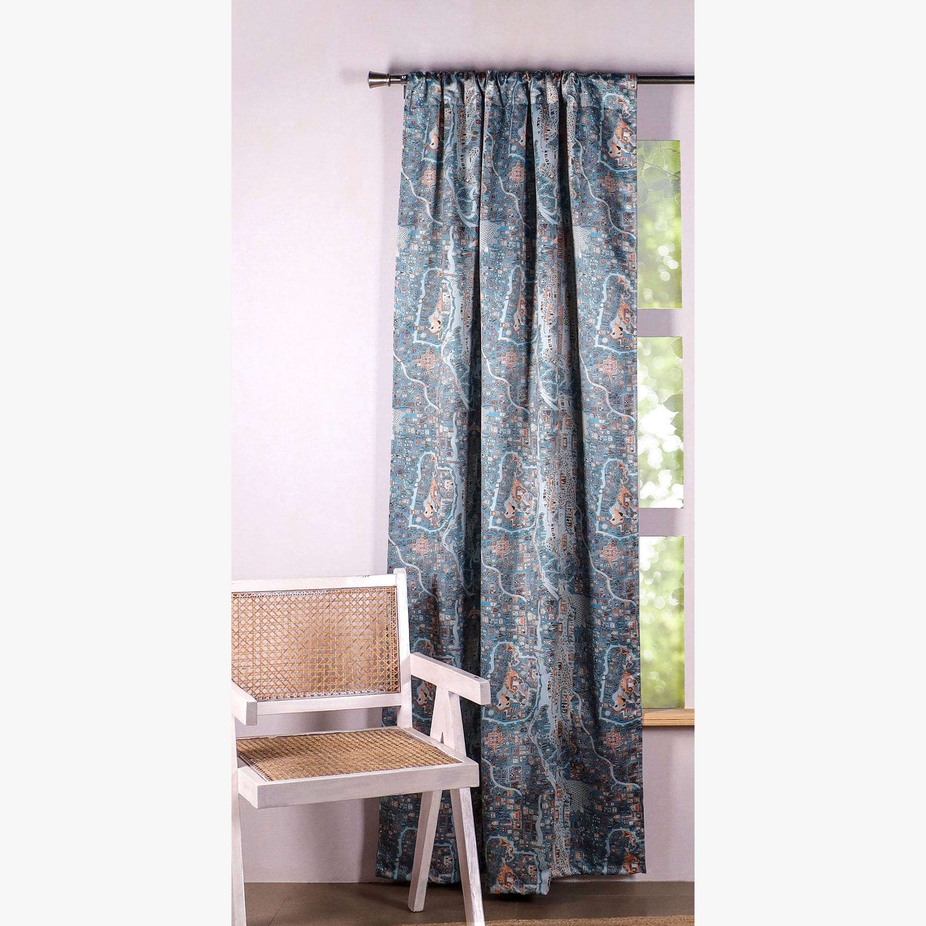 Imprimer River Village - Rod Pocket DP Curtain-3