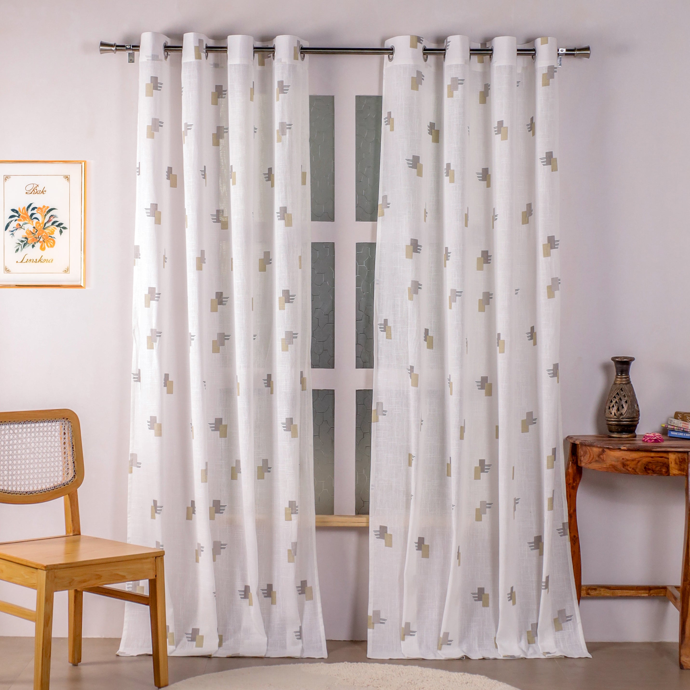 Printed Sheer Curtain