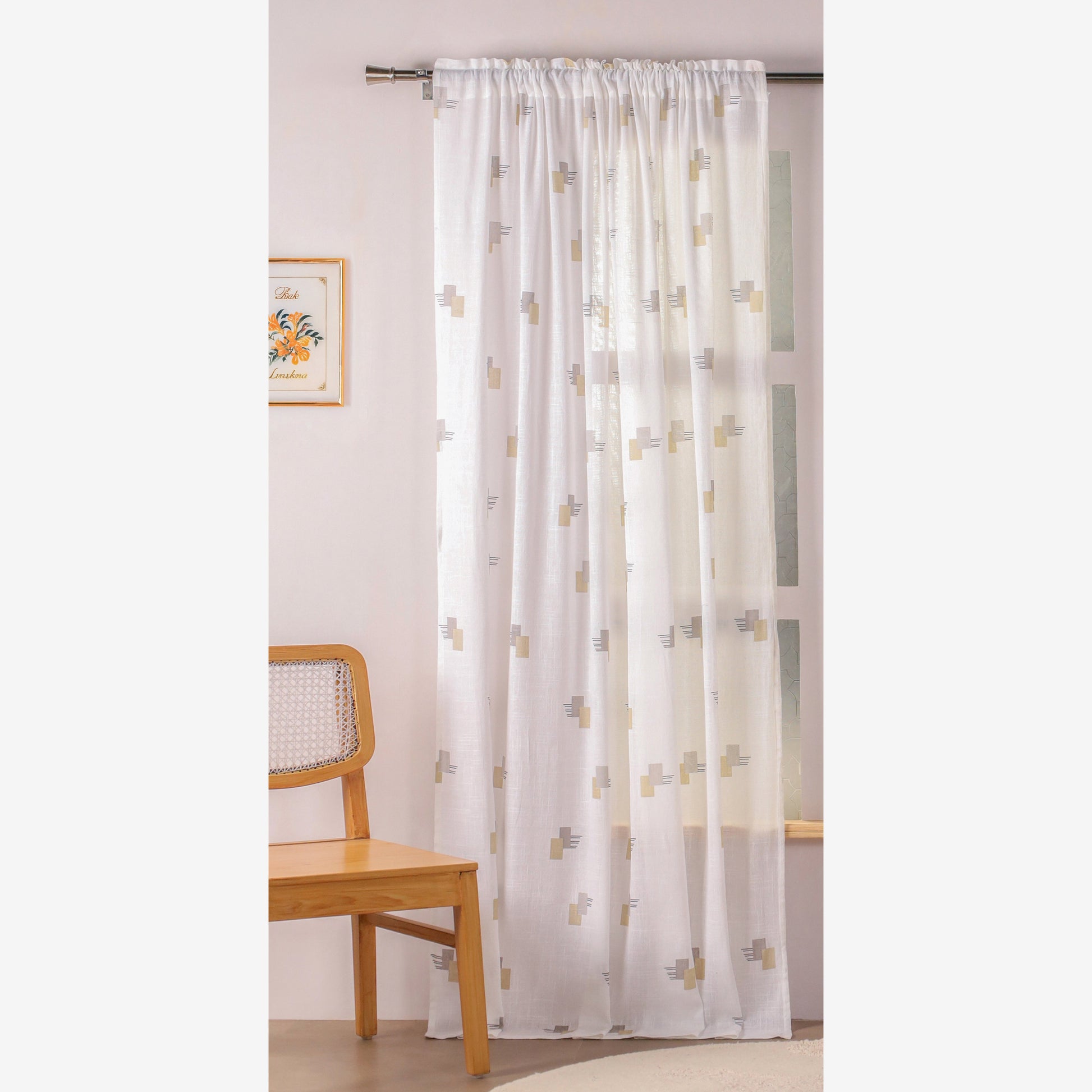Printed Sheer Curtain