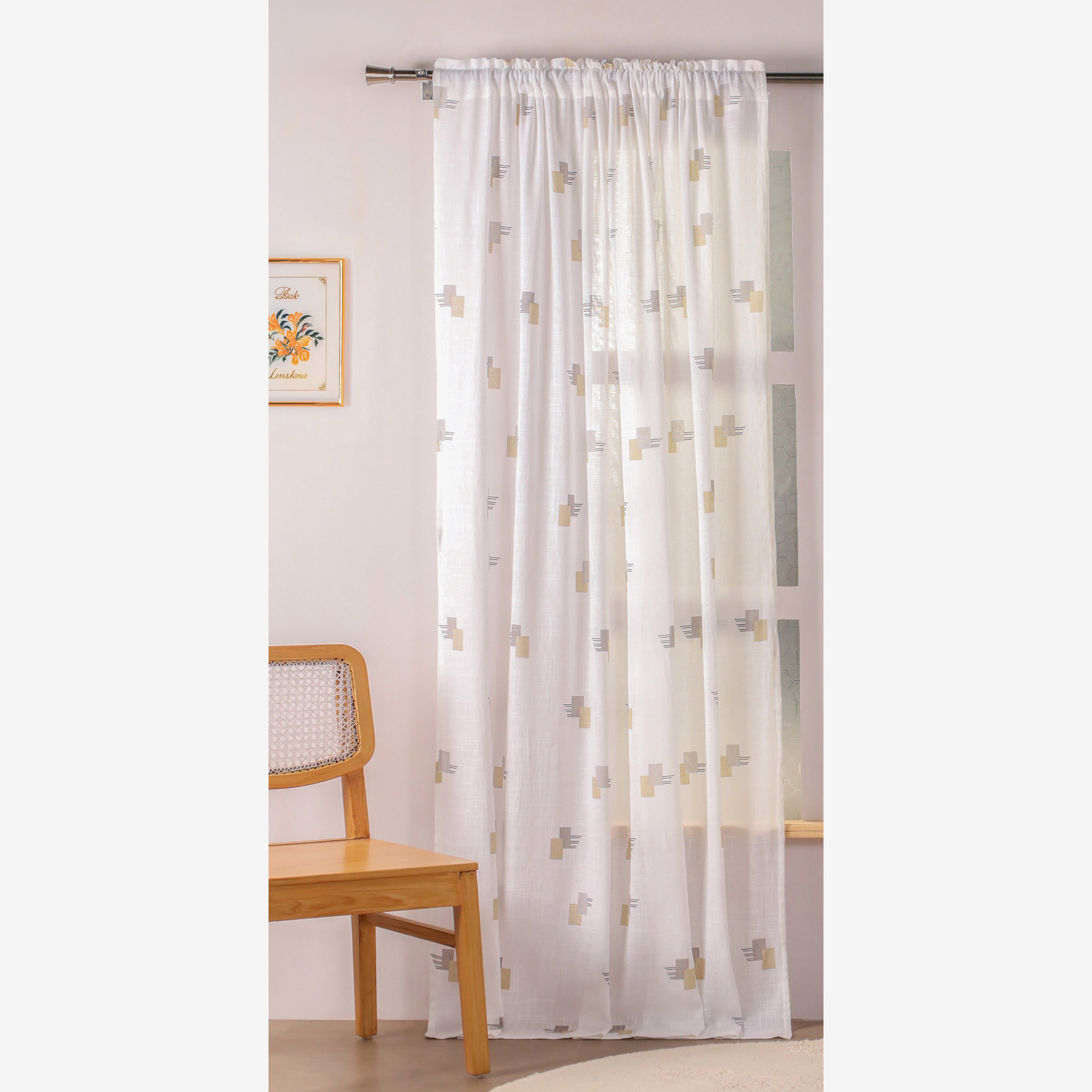 Printed Sheer Curtain
