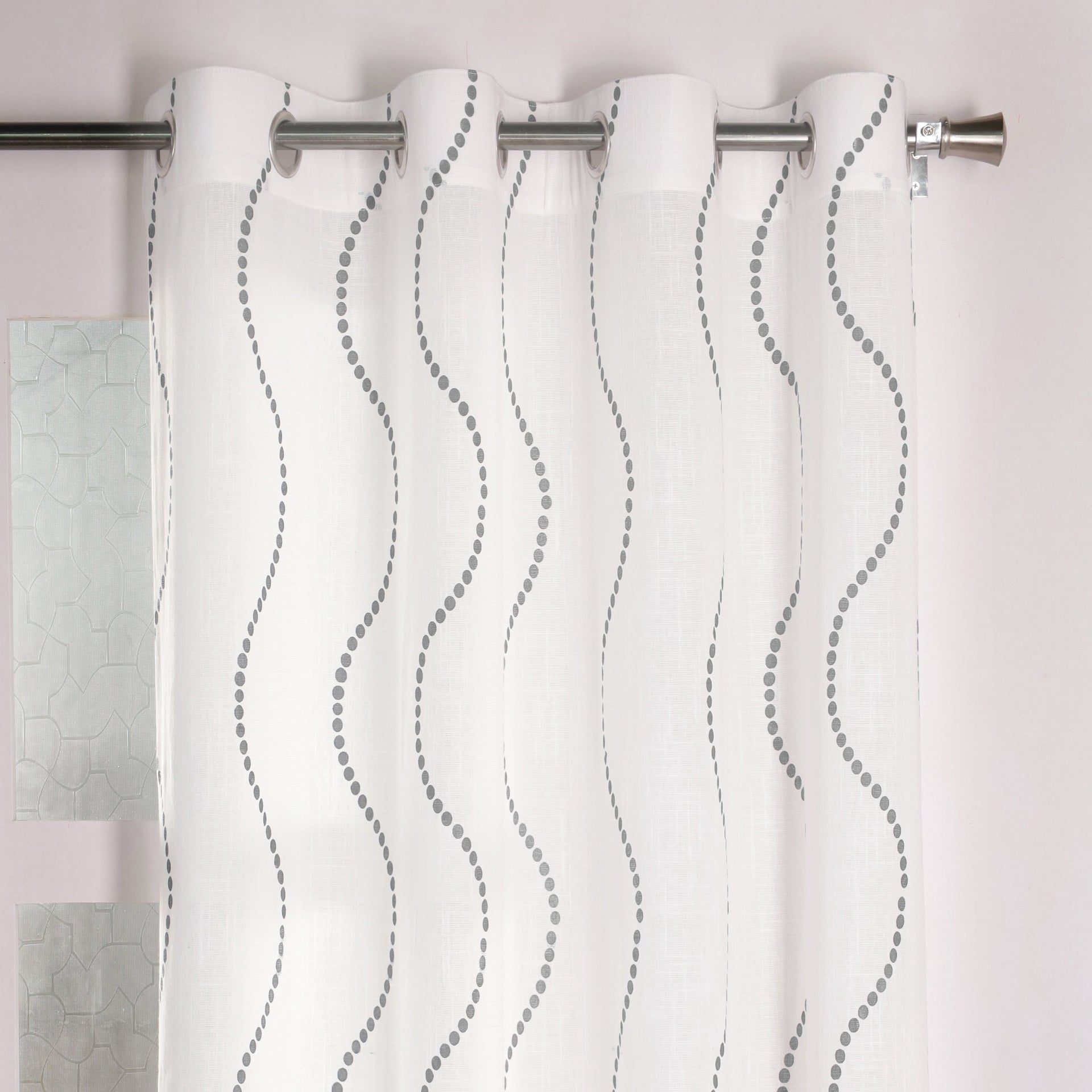 Imprimer Wavy Rhythm - Sheer Curtain