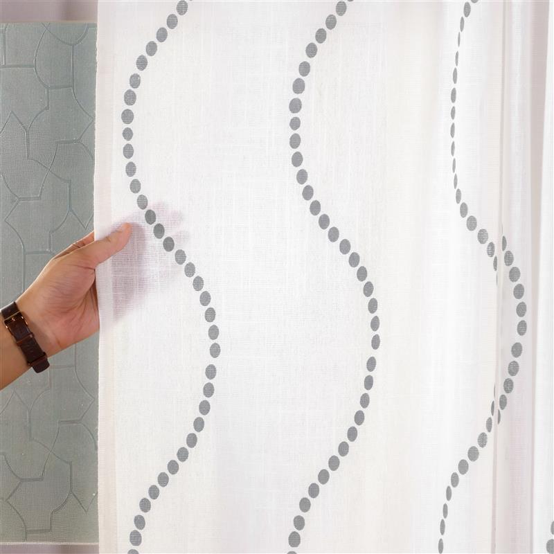 Imprimer Wavy Rhythm - Sheer Curtain-5